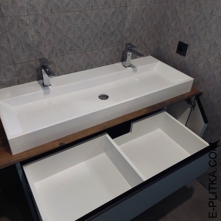 Столешница с накладной раковиной для мебели в ванную
